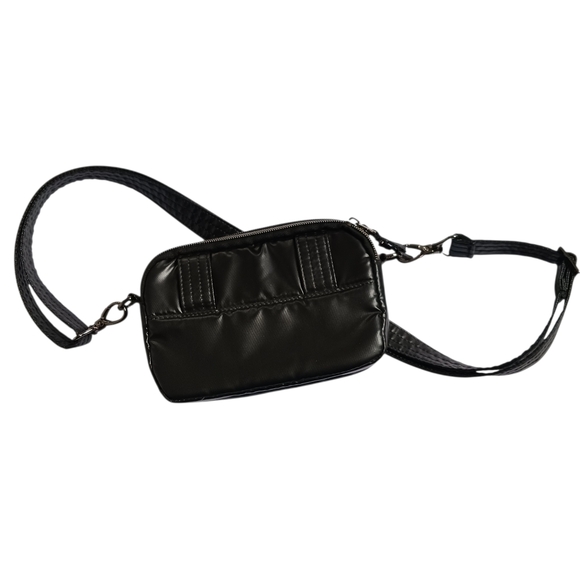 LUG Coupe SE Crossbody Convertable Belt Pack Chic Minimalist Metalic Black - Picture 6 of 15